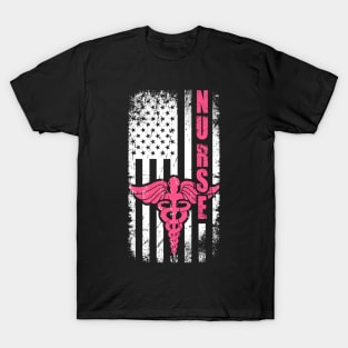 Nurse Patriotic American USA Flag Registered Nurse T-Shirt